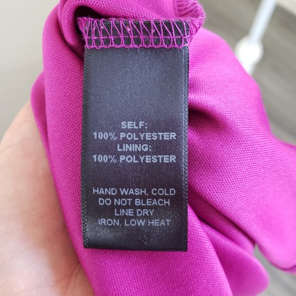 Lulu's Sleeveless Loose Chiffon Mini Shift Dress Fuchsia Pink Size Small - Picture 9 of 11